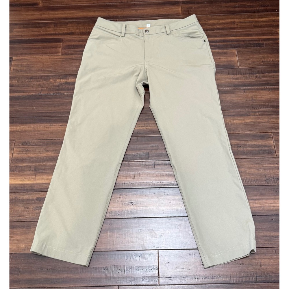 Lululemon ABC Pant Classic Khaki Tan Straight Leg 5 Pocket Mens 36 x 32